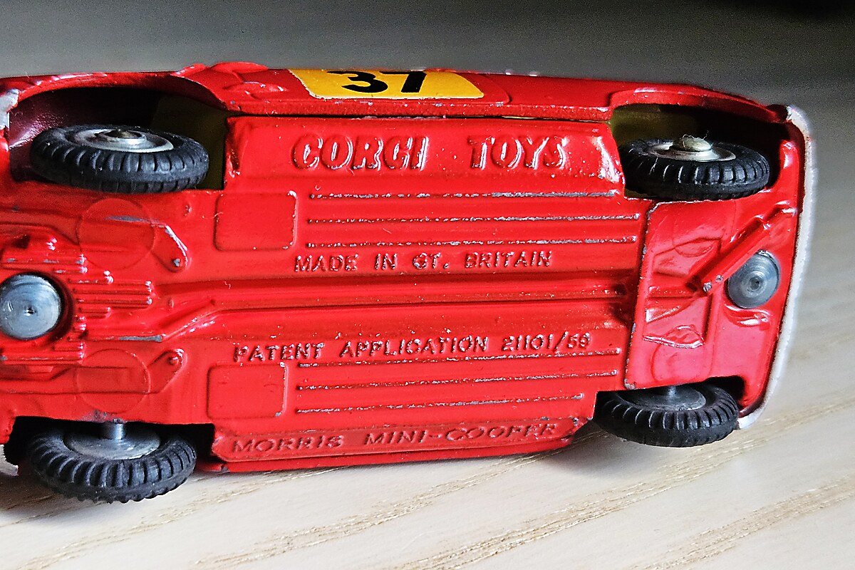 Châssis Corgi Morris Mini-Cooper, brevet 21101/59